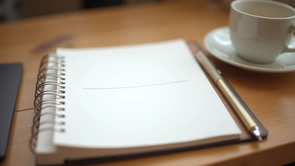 Carnet ouvert avec trois colonnes de données, semaines tracées horizontalement, stylo et café à côté
