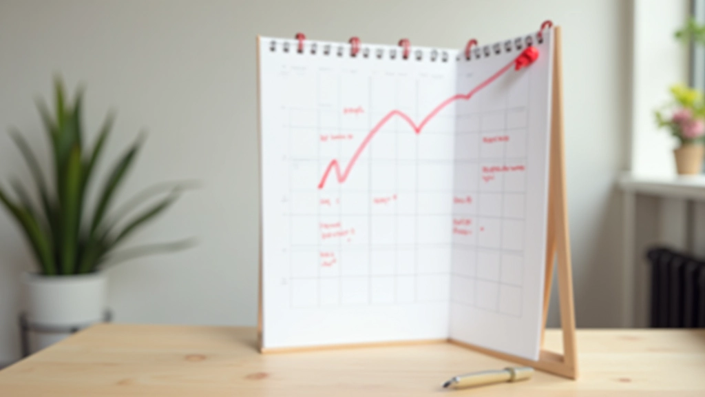 Calendrier mural avec des jours marqués en rouge montrant la progression