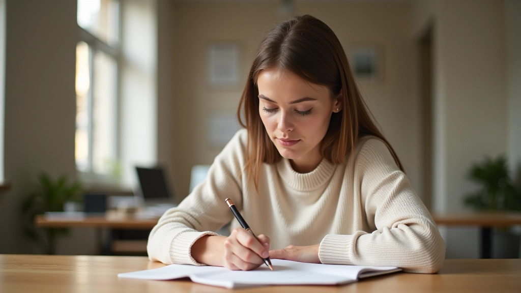 Personne prenant des notes dans un carnet pour organiser ses tâches quotidiennes